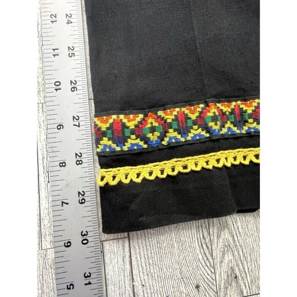 Tracy Evans Limited Pants Embroidered Y2k Boho Western Grunge Black Bootcut 9 - Picture 10 of 12